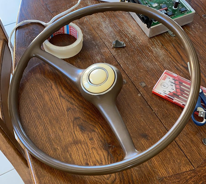 Restauro conservativo volante Fiat Topolino