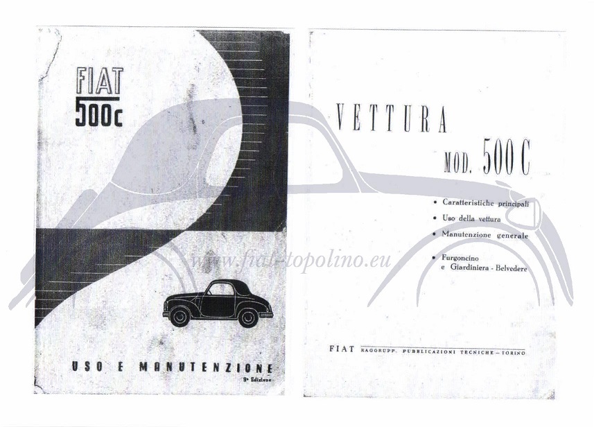 Fiat 500 C Manuale Uso e Manutenzione 9a Edizione Italiano