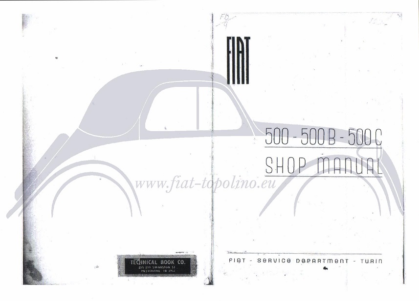 Fiat 500 ABC Manuale delle Riparazioni edizione unica Inglese